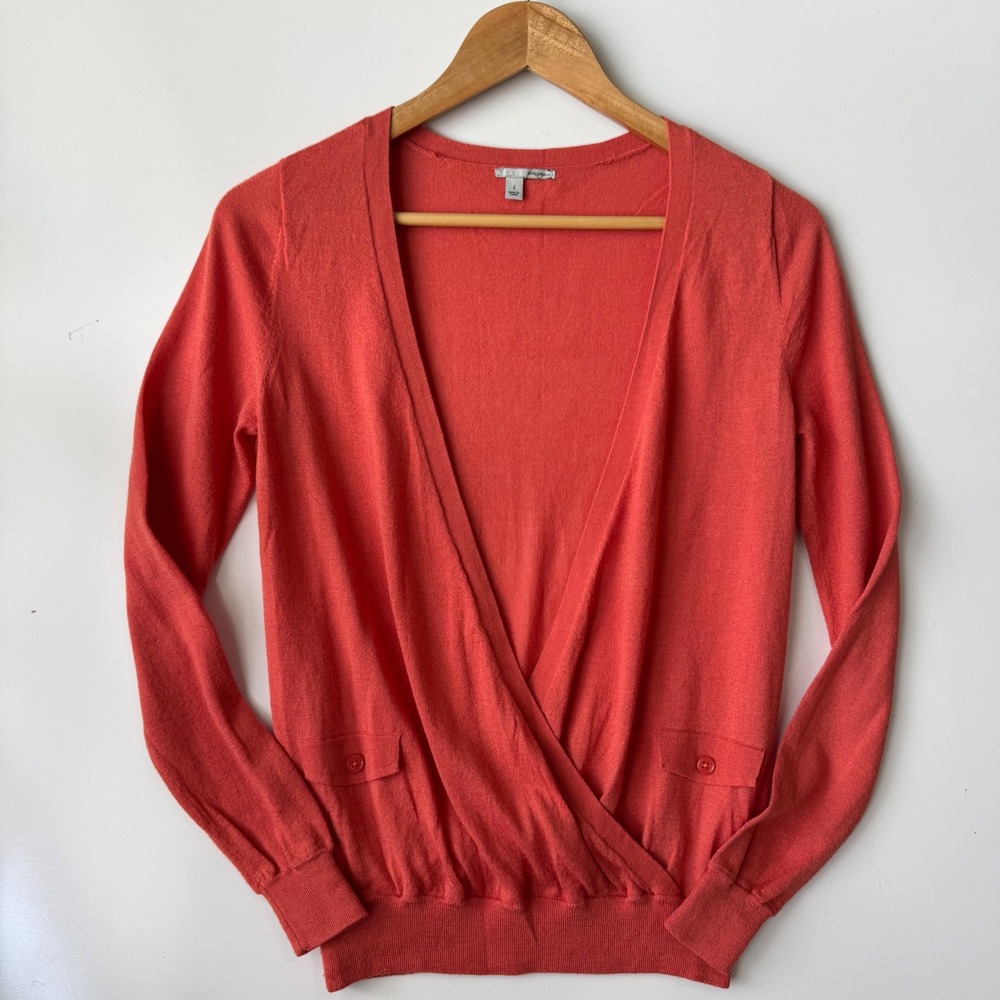Halogen Wrap-Front Lightweight Cardigan